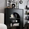 Lareira de Hall Minimalista Moderna Armário Decorativo Estilo Francês Parede de Fundo Corredor de Entrada Nórdico Armário de Exposição e Armazenamento