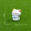 Linda figura de gatito tricolor, adorable miniatura, accesorio de decoración DIY para paisajismo de jardines, adorno para salpicadero de coche o mesa