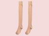 Calcetines gruesos de otoño e invierno hasta la rodilla para mujer, forrados de vellón, cálidos, calcetines de rizo para muslo de mujer, calcetines altos antideslizantes para rodilla, calcetines largos para pantorrilla