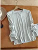 Solo cómpralo sin pensarlo~ Cuello Henley a la moda, estilo casual, adelgazante, con media botonadura, camiseta versátil de manga larga para mujer, nueva para otoño e invierno