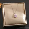 Celebridad de Internet en Vivo Venta Caliente Plata Circonita Acero de Titanio Collar para Mujer Nicho Nuevo Diseño Sensación Elegante Cadena de Clavícula Joyería