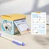 Notas Adhesivas Desplegables de Dibujos Animados, Pegatinas Totalmente Adhesivas para Marcar Preguntas Equivocadas, Pegatinas de Notas Lindas, Pegatinas de Etiquetas, Papel de Nota de Aspecto Elegante
