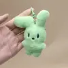 Libro Rojo Pequeño con llavero de conejo de peluche lindo conejo de dibujos animados corazón dulce conejo estudiante mochila colgante regalo para novias accesorios