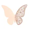 Cartões de Mesa para Casamento, Cartões de Lugar de Aniversário Vazados, Adesivos de Parede de Borboleta 3D Rosa, Decorações de Bolo, Arranjos para Chá de Casa Nova, Em Estoque