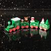 Adornos Navideños para Decoración de Pasteles, Decoraciones de Tren Navideño, Adornos Creativos de Muñeco de Nieve Navideño 3D de Arcilla Suave