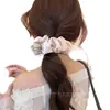 Goma de pelo floral azul única y hermosa para mujer, Lazo para el pelo de alta gama para peinados de moño y coletas bajas