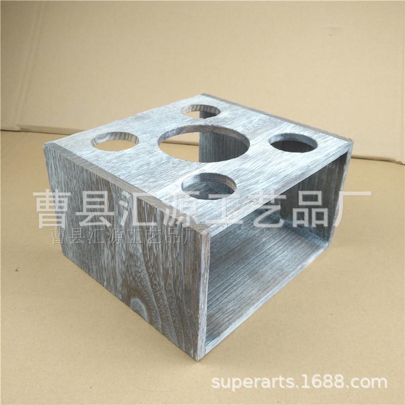 10 工厂定做复古灰色做旧多孔啤酒杯调料瓶收纳木架 (34)
