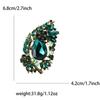 Broche de cristal mediano con diamantes de imitación de aleación creativa de moda europea y americana, exquisito ramillete de ropa de mujer de alta gama, alfileres de joyería