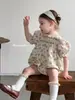Roupas Infantis Jenny para Meninas, Roupas de Verão, Macacões Curtos Florais Retrô, Macacões de Peça Única Estilosos Estilo Coreano