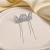 Pendientes Largos de Mariposa con Pedrería, Colgantes Exagerados con Borlas, Pendientes de Moda Minimalista Estilo Ins para Mujer