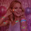 Pegatinas de Tatuaje Fluorescentes de Mariposa de Nuevo Producto Transfronterizas de Gama Alta para Festival de Música Bar Fiesta Florales Brazo Cuerpo Completo Temporales