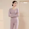 Traje de algodón puro clase A para mujer para otoño, conjunto cálido para otoño e invierno, 10A antibacteriano, estilo de pareja, ropa interior térmica para hombre, camiseta base