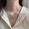 Collar de nicho para mujer, de verano, de alta gama, ligero, de lujo, combina con todo, exquisito, elegante, cadena de clavícula, estilo frío, collar sencillo.
