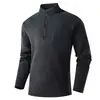 Nueva chaqueta informal de forro polar, ligera y transpirable, suéter de forro polar para correr para hombre de otoño e invierno, chaqueta sudadera de forro polar con media cremallera
