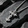 Colgante personalizado de gran tamaño, joyería vintage gótica para pareja, colgante de acero de titanio SP187-8