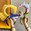 Faixa de Cabeça de Caranguejo Dinossauro para Mulheres Lavarem o Rosto, Super Fofa e Fofa Desenho Animado Engraçada Faixa de Cabeça Grampo de Cabelo 2022 Novo Penteado Acessório de Cabelo