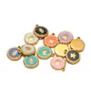 Ojo de Goteo de Aceite y Colgante para Palma de Acero Inoxidable Oro de 18K Moda DIY Accesorios para Collares Pulseras Pendientes Joyería al por Mayor