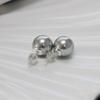 Pendientes de Plata de Ley 925 Perfectamente Redondos, Alto Brillo, Aguja 2026 Frescos y Elegantes, Fiebre Coreana, Pendientes de Perla Shijia, Clips para Orejas