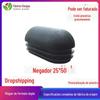 25*50 Plug Dan Gong tubo oval de aço inoxidável plug de plástico rígido PE preto base de pé para móveis