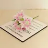 Buquê de Lírios Artificiais com 5 Galhos, Lírio Selvagem para Casamento e Decoração de Sala de Estar, Flores Artificiais, Flores Artificiais, Flores de Seda Atacado