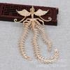 Yiwu color rayo dorado cobre chapado en oro DIY fénix Yu Fei corona de fénix tocado horquilla pieza de flor grande accesorios B3259