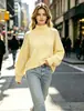 Ropa de mujer transfronteriza 2026 suéter liso de cuello semi-alto para mujer, top de punto de otoño e invierno, camiseta básica, estilo nuevo
