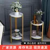 Rack de Flores para Sala de Estar Moderno e Simples Suporte de Vasos de Flores para Varanda de Chão Rack de Flores de Ferro Simples de Camada Dupla