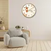Reloj de Pared Silencioso Estilo Chino Nuevo Hengli con el Carácter 'Fu' para Sala de Estar, Reloj Decorativo Creativo Simple Estilo Chino, Personalizable