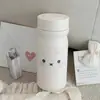 Taza termo portátil de acero inoxidable, simple, única y linda, para estudiantes, alto valor estético, vaso para beber directamente para niñas