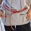 Diseño Único Dulce Fresco Estilo Americano Punk Hebilla de Metal Cinturón Delgado Largo de Doble Capa Accesorio DIY