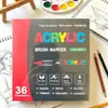 Diário de Infância Marcadores Acrílicos Líquidos Diretos Canetas Aquareláveis Solúveis Material PP Conjunto em Caixa de Presente para Desenho e Rabiscos Infantis