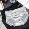 [45.00 kg-62.50 kg] Ropa Interior Femenina Transpirable Linda Sexy con Volantes de Malla de Seda Hielo Estilo Callejero en las Primeras Horas de la Mañana 2233