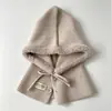 Pasamontañas de Nuevo Estilo con Forro de Lana, Gorro de Punto Cálido para Mujer que Protege los Oídos, Gorro de Punto a Prueba de Viento para Exteriores