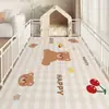 Alfombrilla de Suelo para Mascotas de Dibujos Animados Barrera Impermeable contra la Orina PVC No Lavable Alfombrilla para Perrera Resistente al Desgaste Alfombrilla de Suelo Limpiable Alfombra para Gatos Mascotas