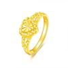 Anillo de Corazón de Una Sola Tonalidad Color Dorado Moda Alto Nivel Forma de Corazón Boca Abierta Anillo de Dedo Día de San Valentín Novia Anillo de Amor