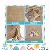 2026 Transfronterizo Nuevo Bolso de Lino para Pascua Set de Bolsas de Regalo Almacenamiento de Dulces Galletas Bolso Pequeño de Tela Bolso de Lino