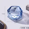 Cinzeiro Criativo de Vidro para Uso Doméstico, Luxo Leve Estilo Ins, Adequado para Escritório, Sala de Estar, Bar, Ktv, Grande Acessório de Fumar de Cristal