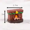 Colgante Cerámico Navideño Enano Regalo Adorno de Resina Papá Noel Muñeco de Nieve Decoración de Escritorio Bonsái