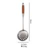 Espátula de aço inoxidável 304 com cabo de madeira de pereira utensílios de cozinha para cozinhar concha para sopa pá para refogar conjunto de utensílios de cozinha
