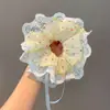 Goma para el pelo tipo scrunchie oversized de estilo coreano con múltiples capas, liga para el pelo de estilo perezoso, cuerda para coleta, accesorio para el pelo de alta gama