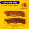 Mango de cuchillo de cocina madera de peral accesorio de dos piezas reemplazo doméstico madera maciza protector de mano fijo mango hecho a mano remache de mango de cuchillo