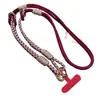 Cordón para teléfono móvil transfronterizo, cruzado, para muñeca, ajustable, se puede llevar en la espalda, cordón tejido, para viajes, simple, cordón para colgar en el cuello, cordón ajustable