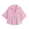 Aliexpress Venta al por mayor de ropa europea y americana transfronteriza para mujer 2025 Primavera Temprana Nueva Camisa Casual Holgada Versátil con Cuello