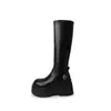 Botas elásticas adelgazantes con suelas gruesas, botas altas que aumentan la estatura para mujeres petite, botas altas hasta la rodilla que abrazan las piernas y crean un efecto adelgazante, botas de montar de caña alta
