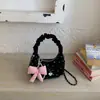Bolso de Mano de Alta Gama Transfronterizo para Mujer, Bolso Tote Pequeño Plisado, Nueva Moda de Primavera Versátil para el Trabajo, Bolso Cruzado de Lunares