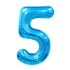 Separado de 40 pulgadas EE. UU.. globo de película de aluminio número 0-9 color dorado y plateado azul en polvo cuerpo delgado decoración de fiesta