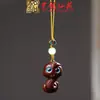 Sándalo Verde y Palo de Rosa Tallados Serpiente, Vaca, Oveja Cadena para Teléfono Móvil Colgante Creativo para Mochila