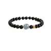 Pulsera de Obsidiana Natural para Mujer, Colección Oro Negro Grado 6mm Pulsera de Cristal de Piedra Lunar Negra, Regalo de Alta Gama