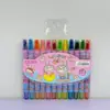 Crayones Giratorios de 12 Colores Lindos de Dibujos Animados Largos y Cortos Papelería Creativa para Dibujar Crayones Largos para Niños de Jardín de Infancia