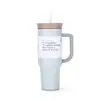 Caneca de Viagem para Carro de 40oz, Copo com Isolamento a Vácuo de Camada Dupla, Copo para Esportes ao Ar Livre com Canudo e Alça